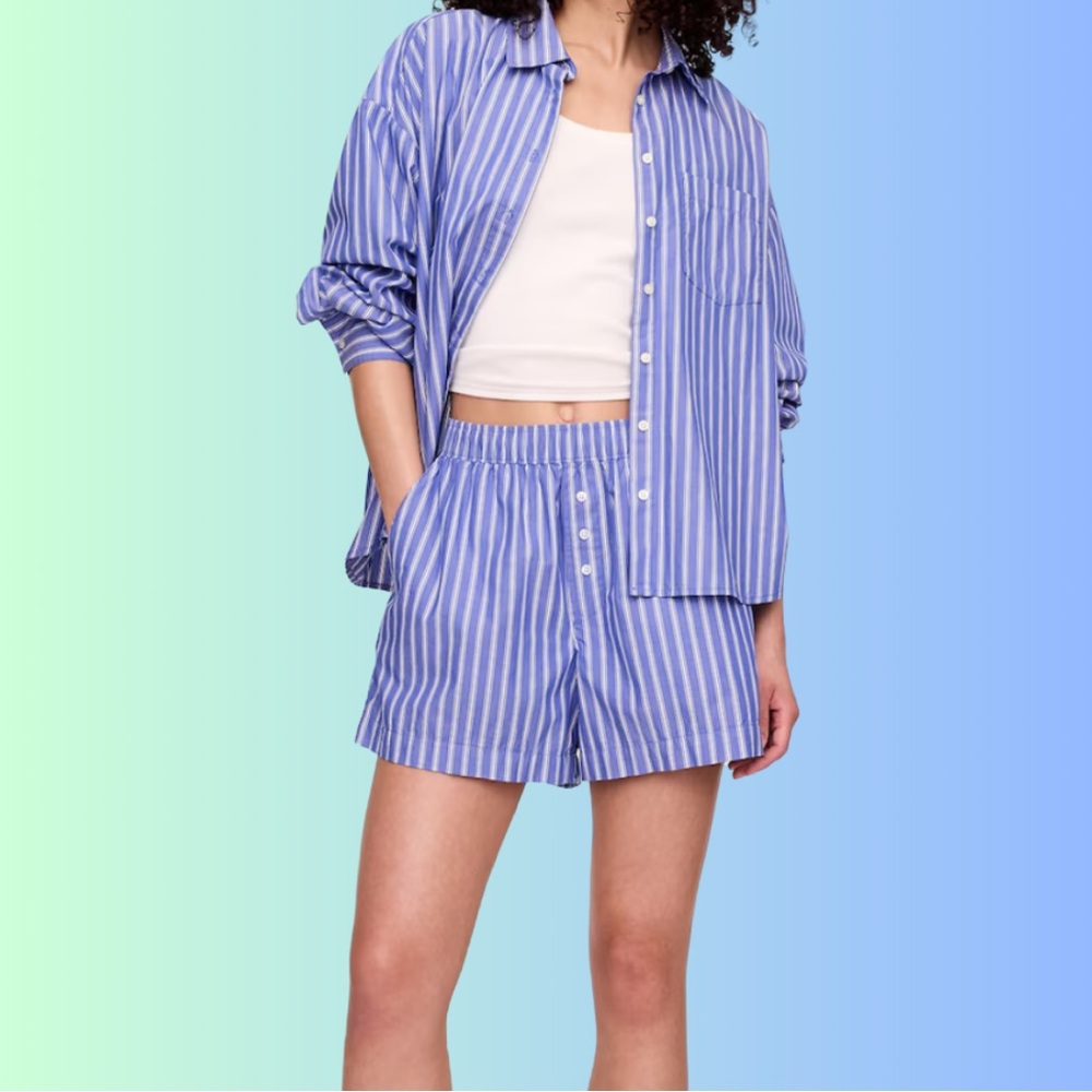 GAP Factory Relaxed Pull-On Poplin Shorts